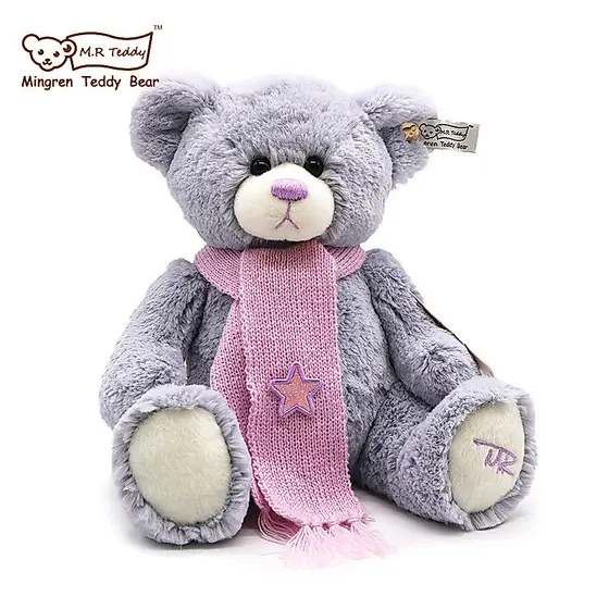 Urso de pelúcia de pelúcia urso de pelúcia boneca abraço urso usando cachecol urso Super fofo para namorada presente de