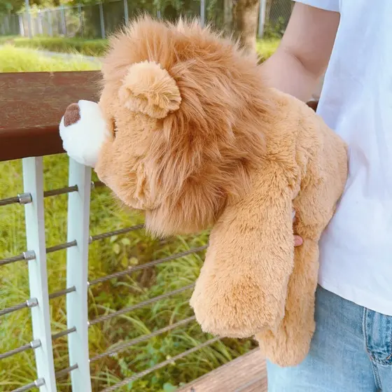 Bonecos de pelúcia, brinquedos de pelúcia de leão, bonecos de leão fofos e macios, presentes de aniversário para criança
