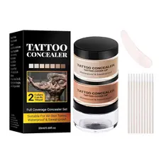 Tatuagem de Cobertura Total, Corretivo à Prova d'Água, Corretivo para Tatuagens, Base Corporal, Tatuagens, Manchas, Marc