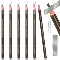 Kit de 6 Peças para Maquiagem de Sobrancelhas à Prova d'Água em Marrom Escuro e Suprimentos para Microblading - Delinead