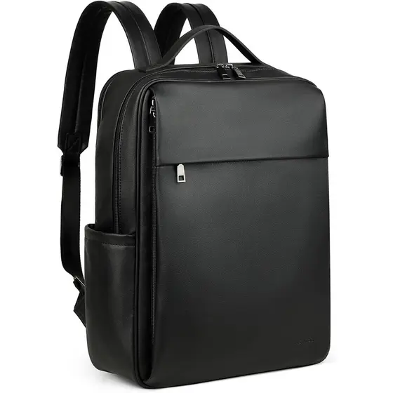 MASINTOR Mochila de Couro PU para Laptop de 15,6 polegadas para Mulheres, Grande Mochila Casual para Faculdade e Viagem,