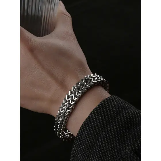 pulseira masculina pulseira Europeu americano minimalista estilo legal pulseira masculina na moda nicho Design sobre tit