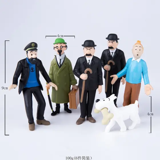8cm 6 peças/conjunto Novo Brinquedo de PVC Aventuras de Ding Ding Modelo Articulado Figura de Desenho Animado Fofa IGUF
