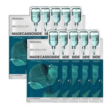 Máscara Facial Essencial MEDIHEAL [Madecassoside] Reparação de Imperfeições 10 unidades Com 98% de Pureza de Madecassosi
