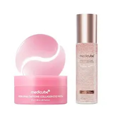 medicubePDRNJellyQuickGlowDuo:PDRN Cafeína Colágeno Patches para os Olhos e Sérum em Gel | Patches de Hidrogel para Olho