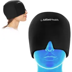 ReliefCapIceHeadWrapandHat  Touca Refrescante IceHeadWrapandHat | Compressa de Gel Quente/Frio com Máscara para Rosto e