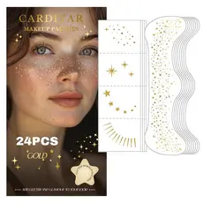 GlitterFreckles, 24PCS Tatuagens Temporárias de Rosto com Glitter, Sardas Brilhantes para Mulheres, Tatuagens Temporária