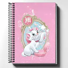 Caderno Personalizado gata marie  – nostalgia Capa Dura Universitário Escolar, 01 ate 20 materias