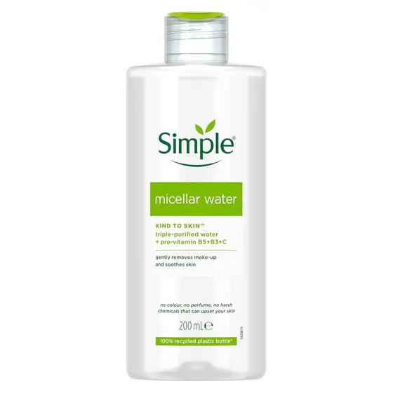 Água Micelar de Limpeza Simple Kind To Skin 200Ml