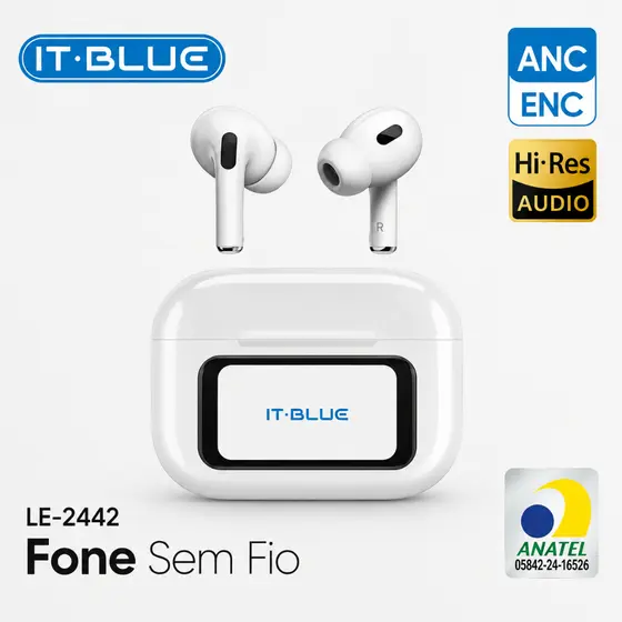 NOVO FONE BLUETOOTH IT-BLUE LE-2442 COM TELA TOUCH!