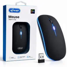 Mouse Sem Fio Recarregável Bluetooth KP-MU023 USB Wireless Silencioso para Notebook e PC