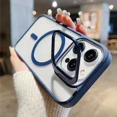 Capa Magnética MagSafe Suporte Ajustável para iPhone 11 12 13 14 15 16 Pro/ Pro Max com HD Protetor de Câmera