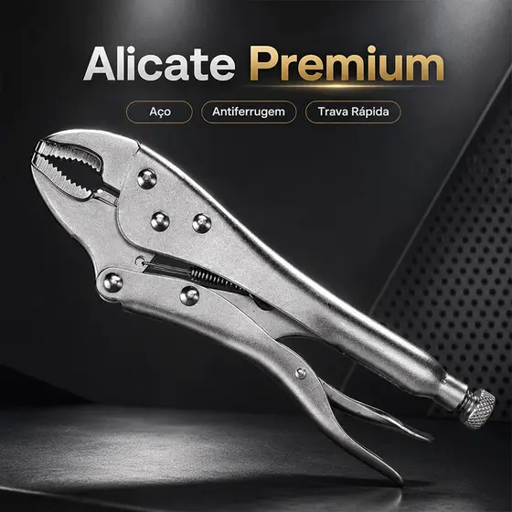 Mordente Curvo Alicate de Pressão 10 Pol 250mm Aço Carbono Robusto