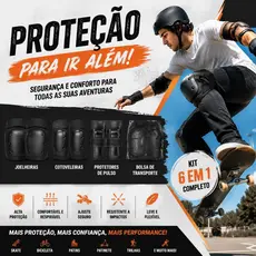 Kit de Proteção Slide para Skate Bike Patins Patinete Unissex Profissional criança suporte pulso+joelho casca respirável
