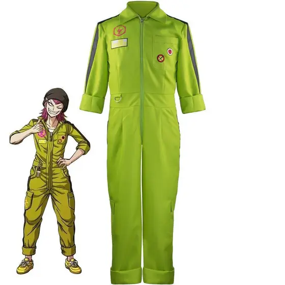 Fantasia de Cosplay do Kazuichi Souda do Anime Danganronpa para Halloween e Carnaval, Macacão de Mecânico Engraçado ZOXD