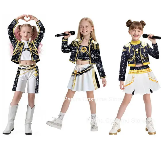 Fantasia de Cosplay Remi Zeoy para Meninas, Fantasia de Caçadora, Fantasias de Palco, Conjunto de Roupas para Festa para
