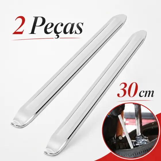 Kit 2 Espátulas Borracheiro Chata 30cm Para Desmontar Pneus