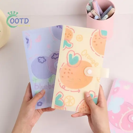Moda Hoje, Álbum de Armazenamento de Adesivos para Nail Art, 120 Compartimentos, Capa com Padrão de Frutas, Adequado par