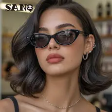 Novos Óculos de Sol Femininos Estilo Coreano Retro com Design Olho de Gato R6YC