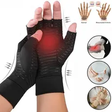 Luvas de Compressão Unissex, Luvas de Terapia com Cobre, Suporte para Mãos Anti-Artrite, Alívio da Dor Re T9R4