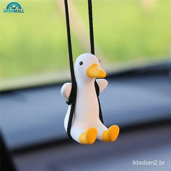 Acessórios/decorações para carro/decoração de espelho retrovisor com pingente de pato/presente de aniversário KN7S