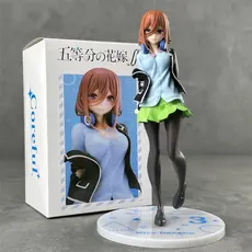 Figura de anime de 21cm "The Quintessential Quintuplets" Nakano Michiyo, modelo articulado em PVC, decoração colecionáve
