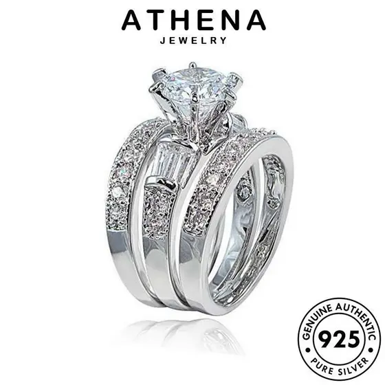 Anel de Diamante Moissanite Original Athena Jewelry em Prata Esterlina 925, Estilo Quadrado, Adequado para Casais, Model