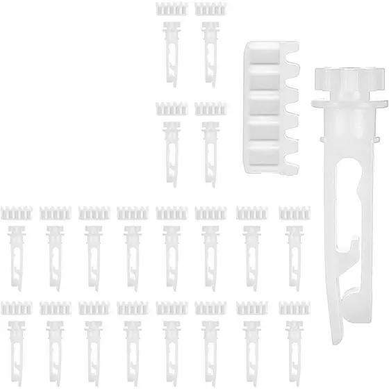 20 Pares de Lâminas de Reposição para Persianas Verticais, Abas e Peças Brancas para Reparo de Persianas para Janelas In
