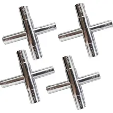 Chave de Torneira de 4 Vias, 1/4", 5/16", 9/32", 11/32" - Chave para Torneira, Chave para Hidrante de Incêndio, Ferramen