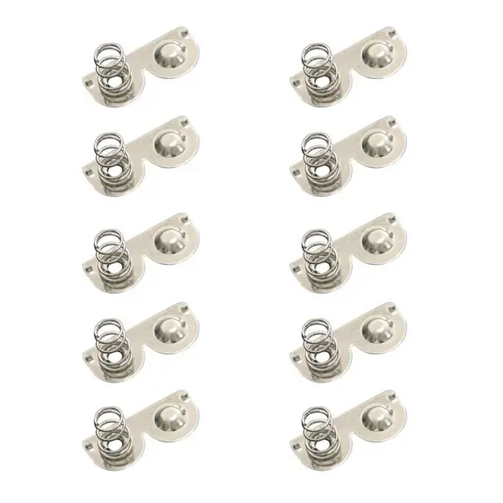 Placa de Contato de Mola Metálica para Baterias AAA Unifizz 20 x 9MM, Placa de Conversão de Negativo para Positivo, Term