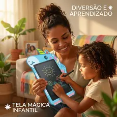 Lousa Mágica LCD Infantil 8.5" e 10" Tablet Reutilizável Com Caneta Educativa Para Escrita E Desenho