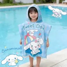Crianças canela cão toalha de natação capa com chapéu roupão de banho do bebê dedicado natação de secagem rápida à prova