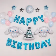 Canela cão tema de aniversário atmosfera adereços menina crianças filme alumínio balão Laurel cão fundo decoração da par