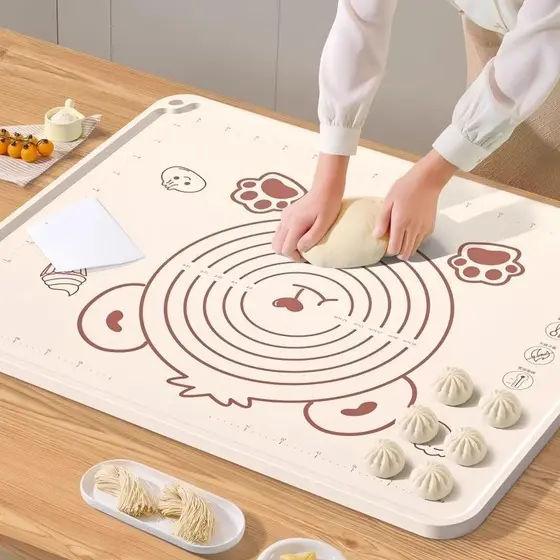 Tapete de amassar japonês de qualidade alimentar, tapete de macarrão japonês de Silicone espesso, tábua de cortar, antib