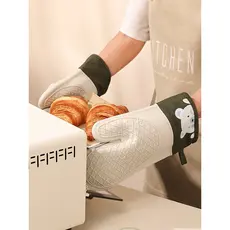 Luvas de microondas isolamento térmico antiderrapante cozinha cozimento forno luvas anti-escaldante engrossado resistent