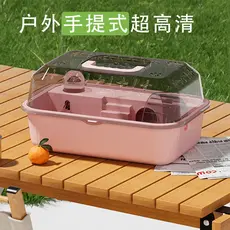 Urso dourado pequena gaiola de Hamster acrílico Anti-quebra transparente casa dedicada grande luxo Villa mouse su