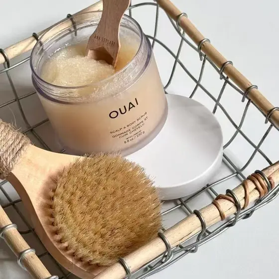 OUAI Esfoliante Corporal para Couro Cabeludo 250g Limpeza Profunda Fofo Refrescante Esfoliante Corporal para Couro Cabel