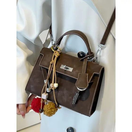 Japão Japão Japão ≈Revestimento Bolsa Pequena Retro 2026 Novo Estilo Bolsa Mensageiro Versão Coreana Bolsa Kelly P
