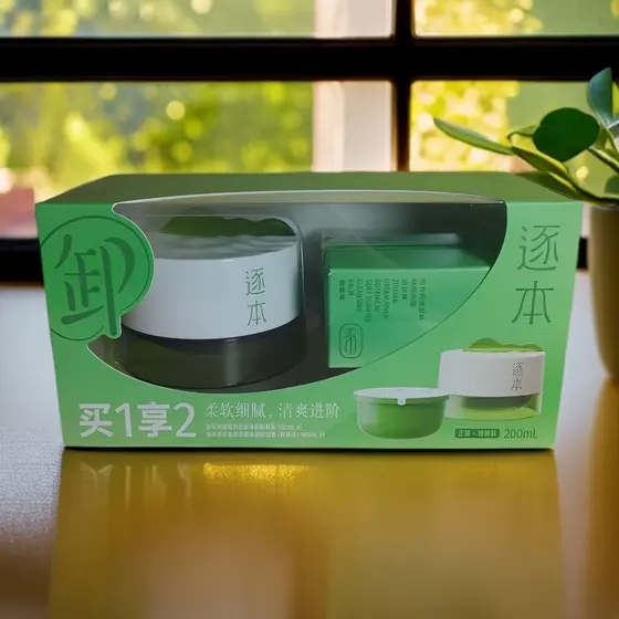 Chase Qinghuan Extrato de Planta Creme de Limpeza de Sensação Suave 100ml + 100ml Pacote Formal + Pacote de Substituição