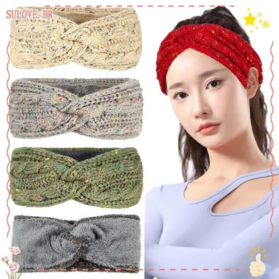 SULOVEDU Tiaras Largas , Espessadas , Quentes , Outono Inverno , Cor Com Bolinhas , Capa De Proteção Esportiva Para Os O