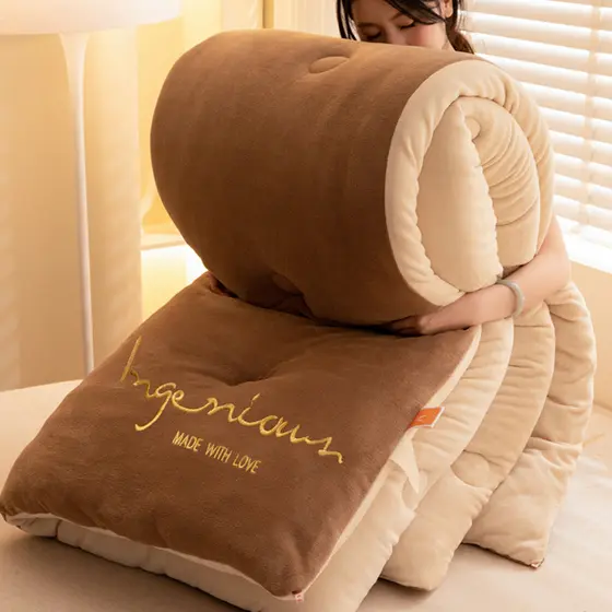 Calor de inverno engrossado 5kg leite velo colcha de inverno antiestático dupla face colcha de lã sem fiapos pena algodã