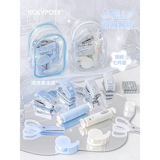 RosyPosy Grampeador de configuração suave Mini grampeador Grampeador de tamanho pequeno Estudantes usam meninas Encadern