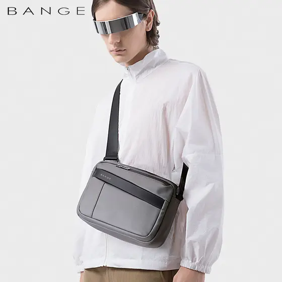BANGE Novo Produto Bolsa Mensageiro Masculina Casual Impermeável Leve Bolsa de Ombro Moderna Bolsa de Negócios Simples