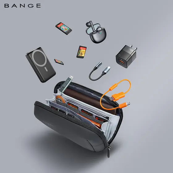 BANGE BANGE Bolsa de armazenamento de equipamentos eletrônicos multifuncionais Bolsa portátil com zíper Bolsa de armazen