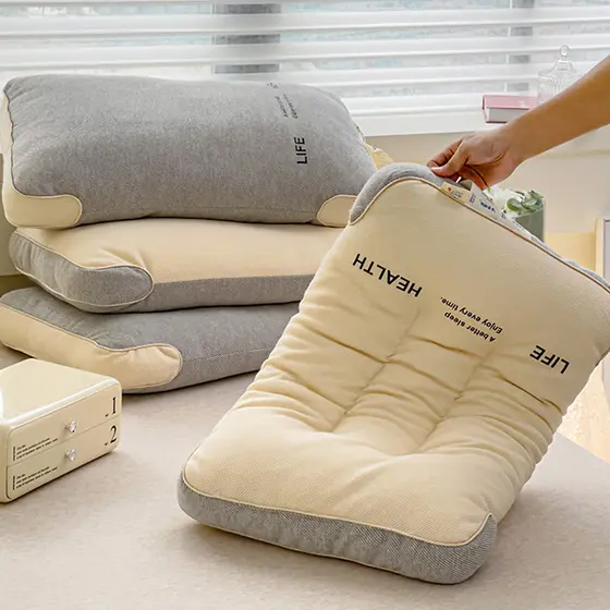 Travesseiro estilo japonês Suporte para coluna Cervical Sono Travesseiro masculino Núcleo Um par Shot 2 Dormitório único
