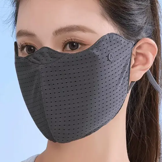 Máscara protetora solar feminina verão proteção ultravioleta 2025 novo estilo de alto valor lavável Extra grande respirá
