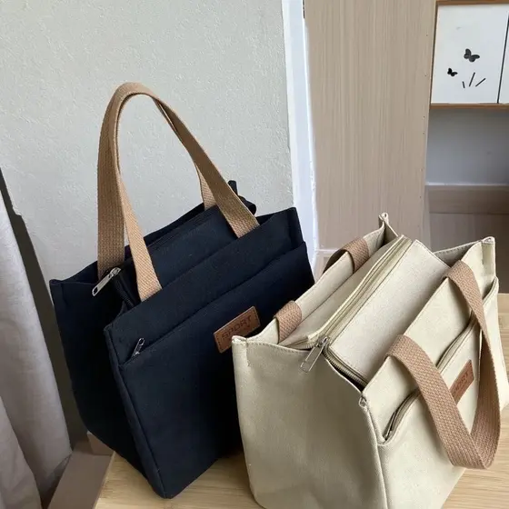 2024 novo estilo Outing trabalhadores de escritório diversos saco pequeno zíper moda influenciador caixa almoço sacola l