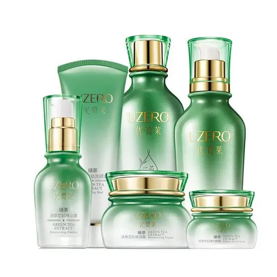 Uzilai chá verde beleza hidratante caixa de presente feminino hidratante loção hidratante essência creme refrescante con