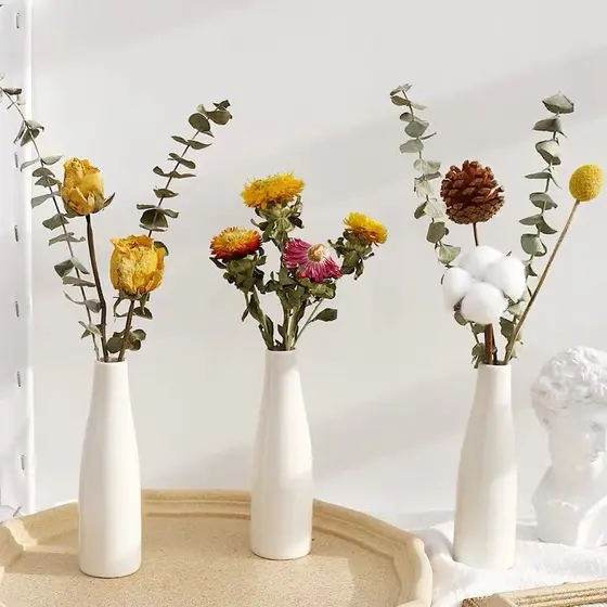 Adequado para sala de estar flores secas reais ins influenciador flores secas buquê decoração ornamentos pequenas flores