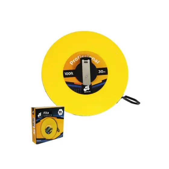 Fita Métrica Trena Fibra de Vidro Longa Profissional 30M - S&V